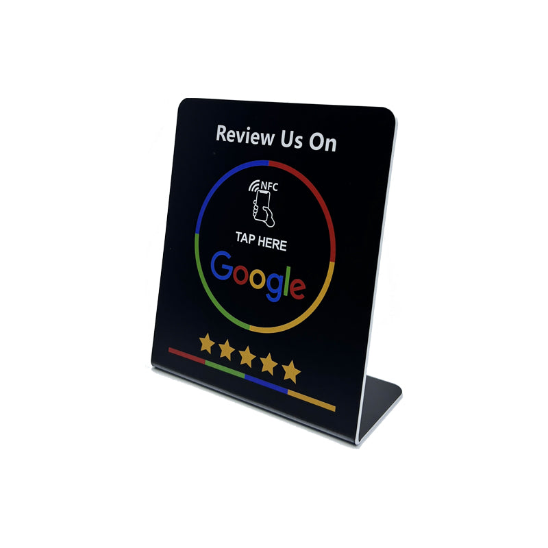 NFC Google Review Display Stand English - Black image 0