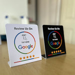 Google Review Display Stand English - White image 3