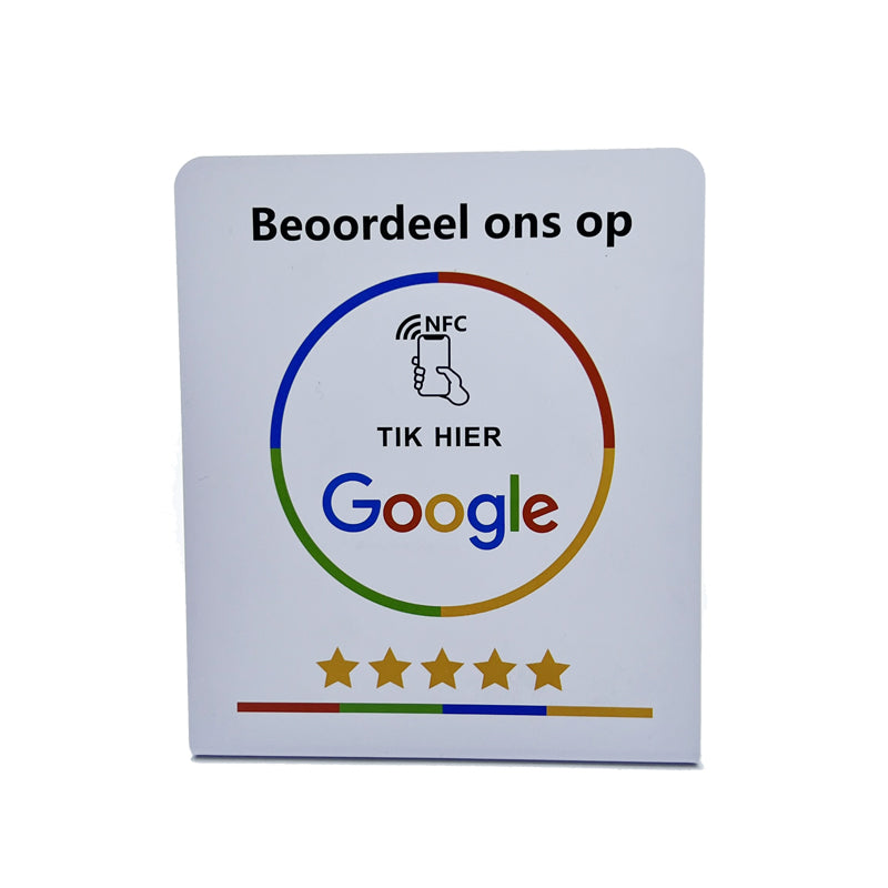 NFC Google Review Display Stand Afrikaans - White image 2