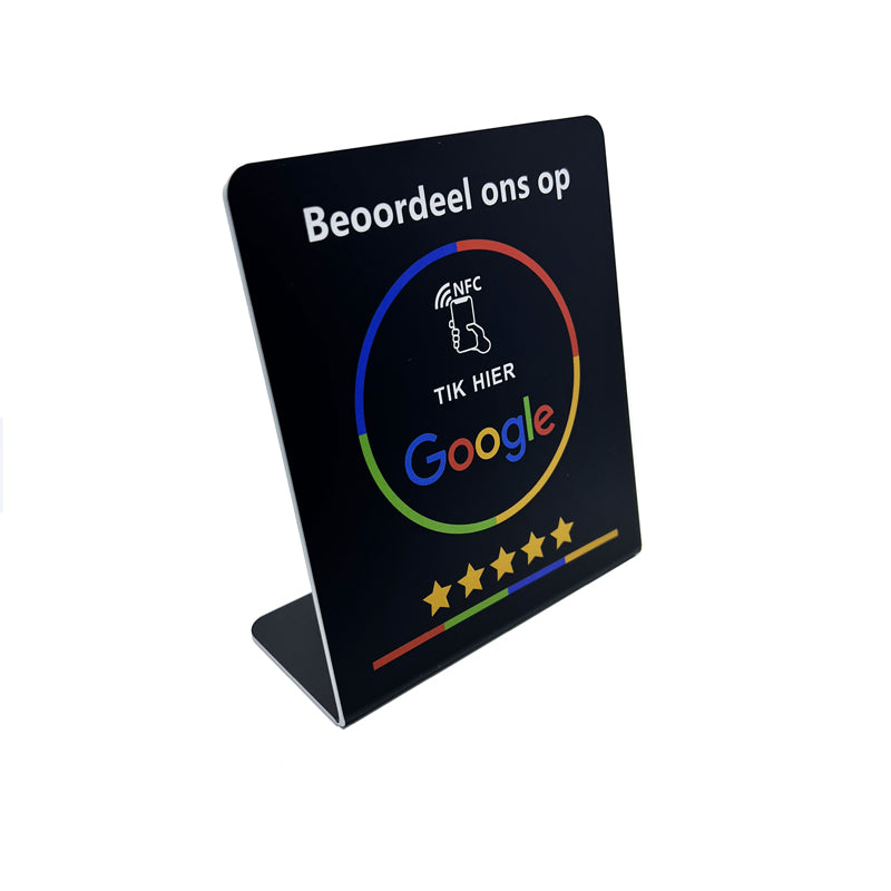 NFC Google Review Display Stand Afrikaans - Black image 3