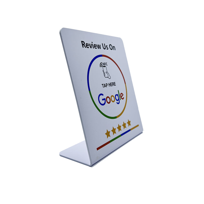 Google Review Display Stand English - White image 2