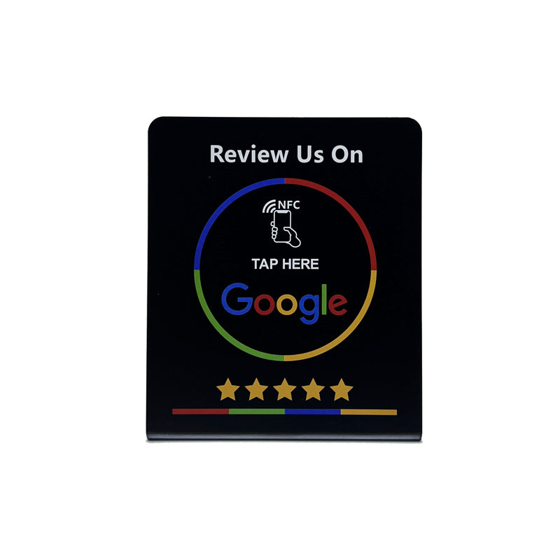 NFC Google Review Display Stand English - Black image 1